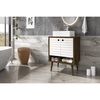 Manhattan Comfort Liberty 23.62 Bathroom Vanity Sink, Rustic Brown and White 239BMC96